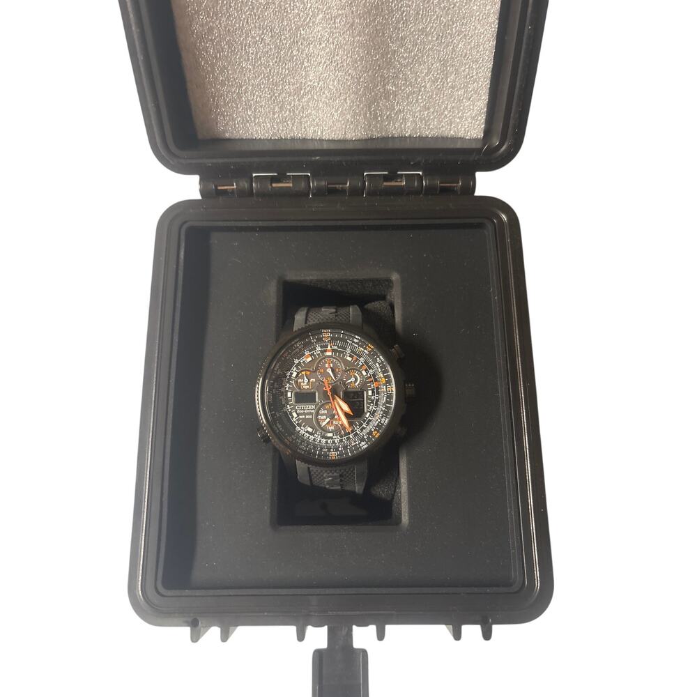 NIB Citizen Promaster Navihawk A-T Eco-Drive Pilot Watch Chronograph Y8035-04E - Picture 2 of 8